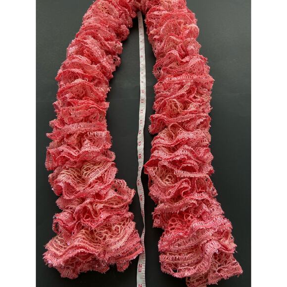 FALL/AUTUMN Women Fashion Pink Scarf Y2K Ruffle Bratz, Dusty Pink, Accessories - Picture 3 of 4